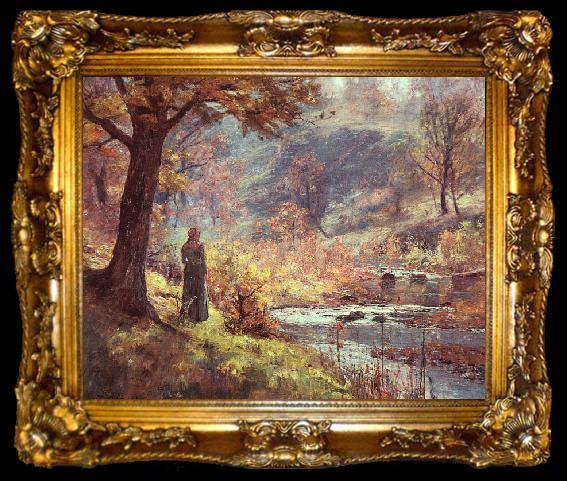 framed  Theodore Clement Steele Morning by the Stream, ta009-2